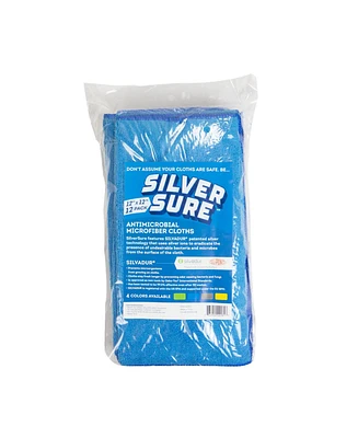 Arkwright Home Silversure Antimicrobial Cleaning Cloths (12 Pack), 12x12 in., Reusable, Multi-Purpose, Color Options