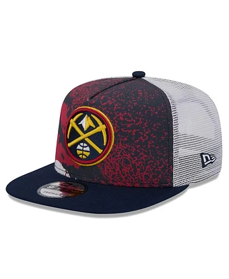 New Era Men's Navy Denver Nuggets Court Sport Speckle 9FIFTY Snapback Hat