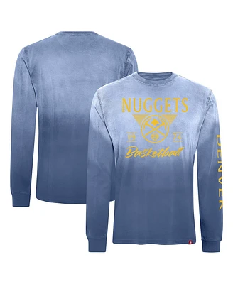 Sportiqe Men's and Women's Blue Denver Nuggets Mohave Sun-Dipped Long Sleeve T-Shirt