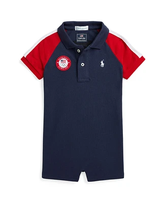 Polo Ralph Lauren Baby Boys Team Usa Cotton Mesh Shortall