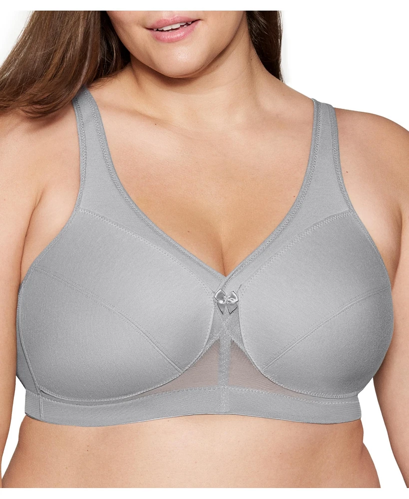 Glamorise Women's Full Figure Plus MagicLift Active Support Bra Wirefree #1005