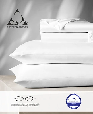 Aireolux 1000 Thread Count Egyptian Cotton Sateen 4 Pc Sheet Set Queen