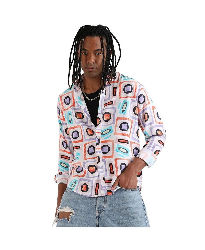 Campus Sutra Men's EcoLiva Structural Block Shirt