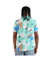 Campus Sutra Men's EcoLiva Mint Green Abstract Strokes Shirt