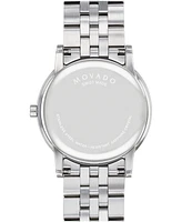 Movado Men's Museum Classic Swiss Quartz Silver-Tone Stainless Steel Watch 40mm