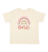 Sweet Wink Toddler Girls One Boho Rainbow Short Sleeve T-Shirt