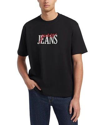 Guess Jeans Men's Embroidered Logo Graphic T-Shirt