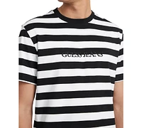 Guess Jeans Men's Regular-Fit Stripe Embroidered Logo Graphic T-Shirt