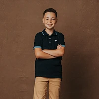 Hope & Henry Boys Organic Short Sleeve Knit Pique Polo Shirt