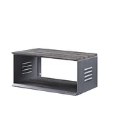 Streamdale Furniture Cargo Accent Table with Wall Shelf In Gunmetal Ac