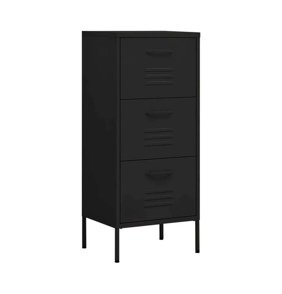 vidaXL Storage Cabinet 16.7"x13.8"x40" Steel