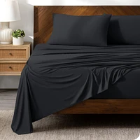 Bare Home 4 Way Microfiber Stretch Knit Sheet Set