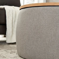 Round Storage Ottoman, 2 in 1 Function