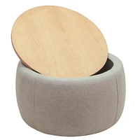 Streamdale Furniture Round Storage Ottoman, 2 in 1 Function