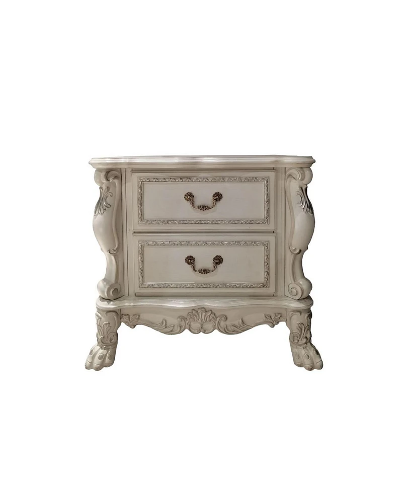 Simplie Fun Dresden Ii Nightstand Pu & White Finish