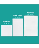 Arkwright Home Admiral Washcloths (12 Pack), 12x12 in., Cotton Poly Blend, White