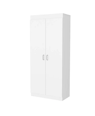 Simplie Fun Cherry Hill 5-Shelf Pantry Cabinet White