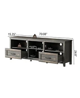 Streamdale Furniture 70" Tv Stand with Drawers & Storage Compartments