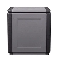 vidaXL Patio Storage Box 21.3"x20.9"x22.4" 34.3 gal Dark Gray and Black