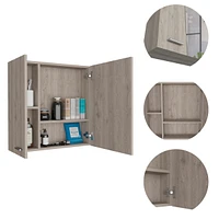 Sines Medicine Cabinet, Four Internal Shelves, Double Door - Light