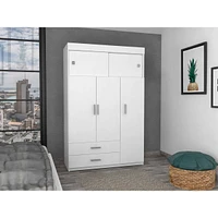 Streamdale Furniture Kingswood 2-Drawer Rectangle Armoire White