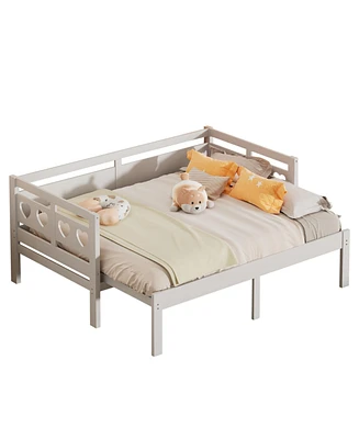 Simplie Fun Twin Extending Daybed With Trundle, Wooden Daybed