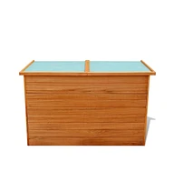 vidaXL Patio Storage Box 49.6"x28.3"x28.3" Wood