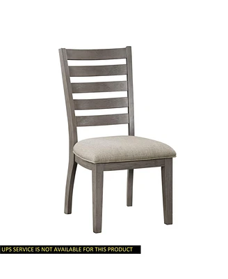 Simplie Fun Traditional Gray Finish Side Chairs Set - 2 Piece