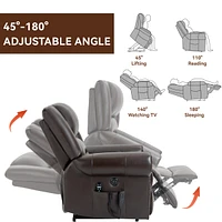 Heavy Duty Leather Recliner with Heat & Massage