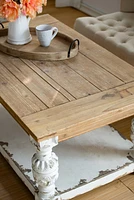 47" X 27.5" X 20" Rectangle Coffee Wooden Coffee Table, French Country Coffee Table
