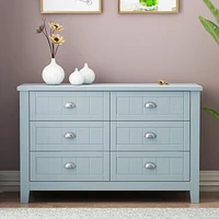 Streamdale Furniture Blue-gray retro-style cabinet for dining/living/kitchen