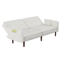 Streamdale Furniture Sofa Bed In Cotton Linen Fabric