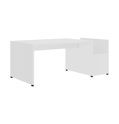 vidaXL Coffee Table White 35.4"x17.7"x13.8" Engineered Wood