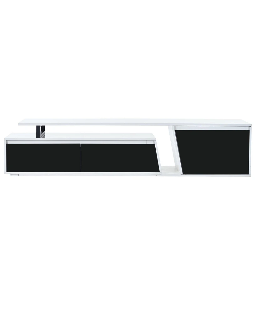 Rectangle Tv Stand, 2 Drawers, 1 Cabinet, Up to 100"