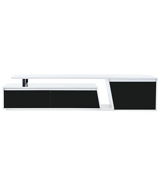 Rectangle Tv Stand, 2 Drawers, 1 Cabinet, Up to 100"