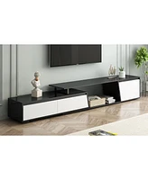 Streamdale Furniture Rectangle Tv Stand, 2 Drawers, 1 Cabinet, Up to 100"