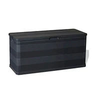 vidaXL Patio Storage Box Black 46.1"x17.7"x22"