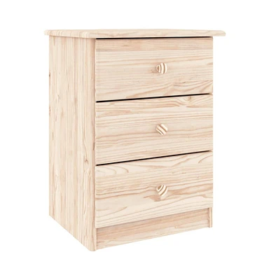 vidaXL Bedside Cabinet Alta 16.1"x13.8"x21.9" Solid Wood Pine