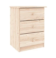 vidaXL Bedside Cabinet Alta 16.1"x13.8"x21.9" Solid Wood Pine