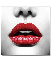 Simplie Fun Red Lips Acrylic Wall Art (40 H X 40 W)