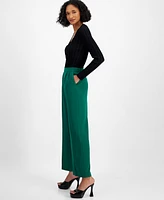 Bar Iii Women's High-Rise Wide-Leg Pants, Created for Macy's