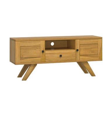 vidaXL Tv Stand 43.3"x11.8"x19.7" Solid Wood Teak