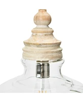 Storied Home Distressed Mango Wood Ceiling Light Cream and Natural