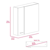 Crawford 4-Shelf Medicine Cabinet White