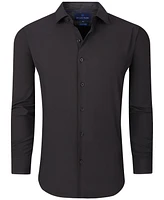 Dylan Park Men's Geometric Performance Stretch Button Down Dress Shirt