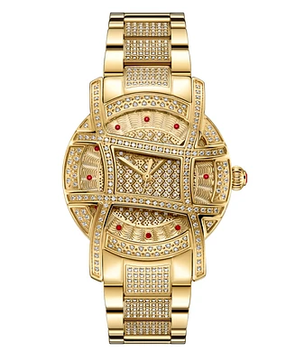 Jbw Women's Olympia Platinum Series Diamond (2 1/2 ct. t.w.) 18K Gold-Plated Stainless Steel Watch, 38Mm