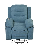 Simplie Fun Adjustable Massage Recliner Chair with Heating, Blue