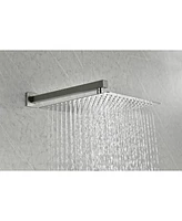 Shower System With Shower Head, Hand Shower, Hose, Valve Trim, Lever Handles And Niche