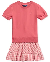 Polo Ralph Lauren Big Girls Plaid French Terry Sweatshirt Dress