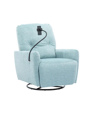 Simplie Fun Swivel Electric Recliner with Phone Holder